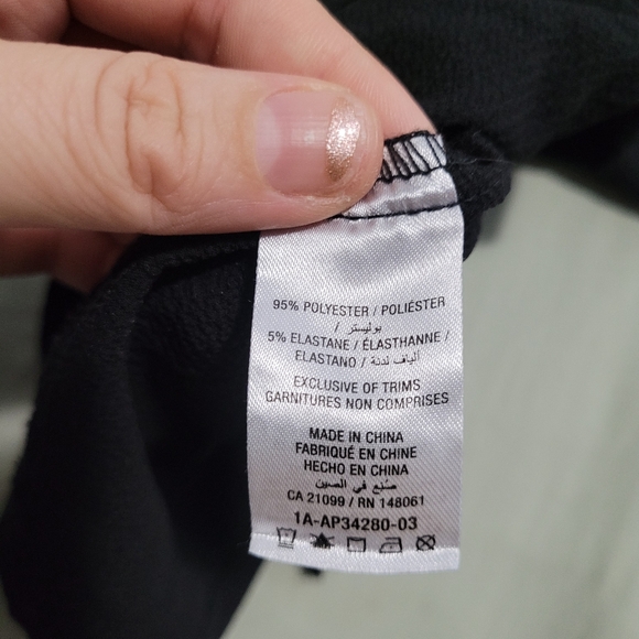 Black Long Tank Top with Drawstring Waist - Size XL - Picture 3 of 4